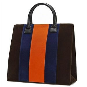 NEW. Lulu Dharma Camber Velvet Racing Striped Tote